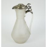 A waterjug with silver lid, Austria ca 1865