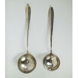 2 Silver soup ladles