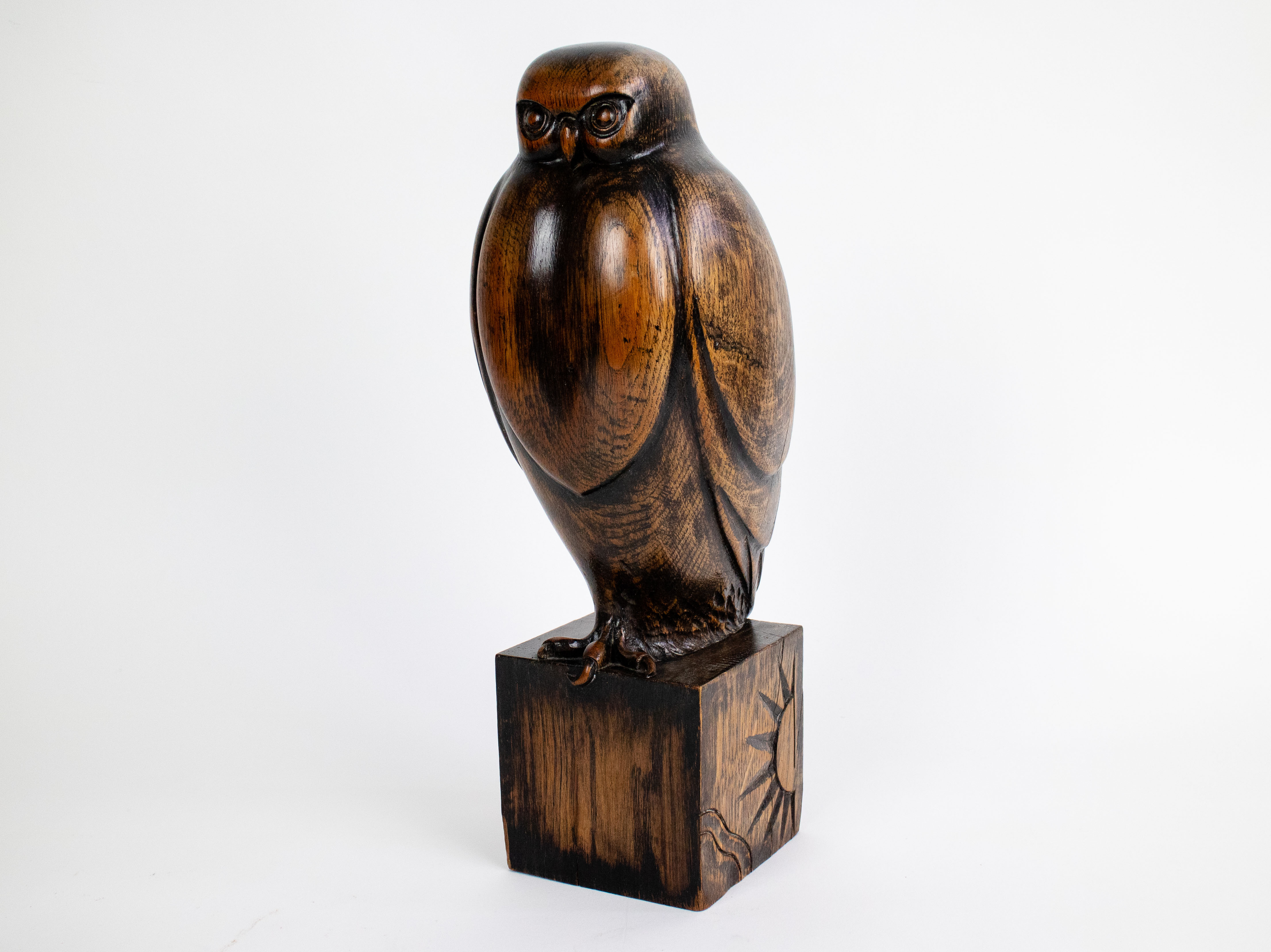 Wooden Art Deco sculpture of an owl - Bild 2 aus 6