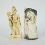 2 Ivory statues Chinese