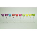 10 Val Saint Lambert glasses