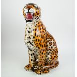 Italian Ceramic sculpture of a leopard