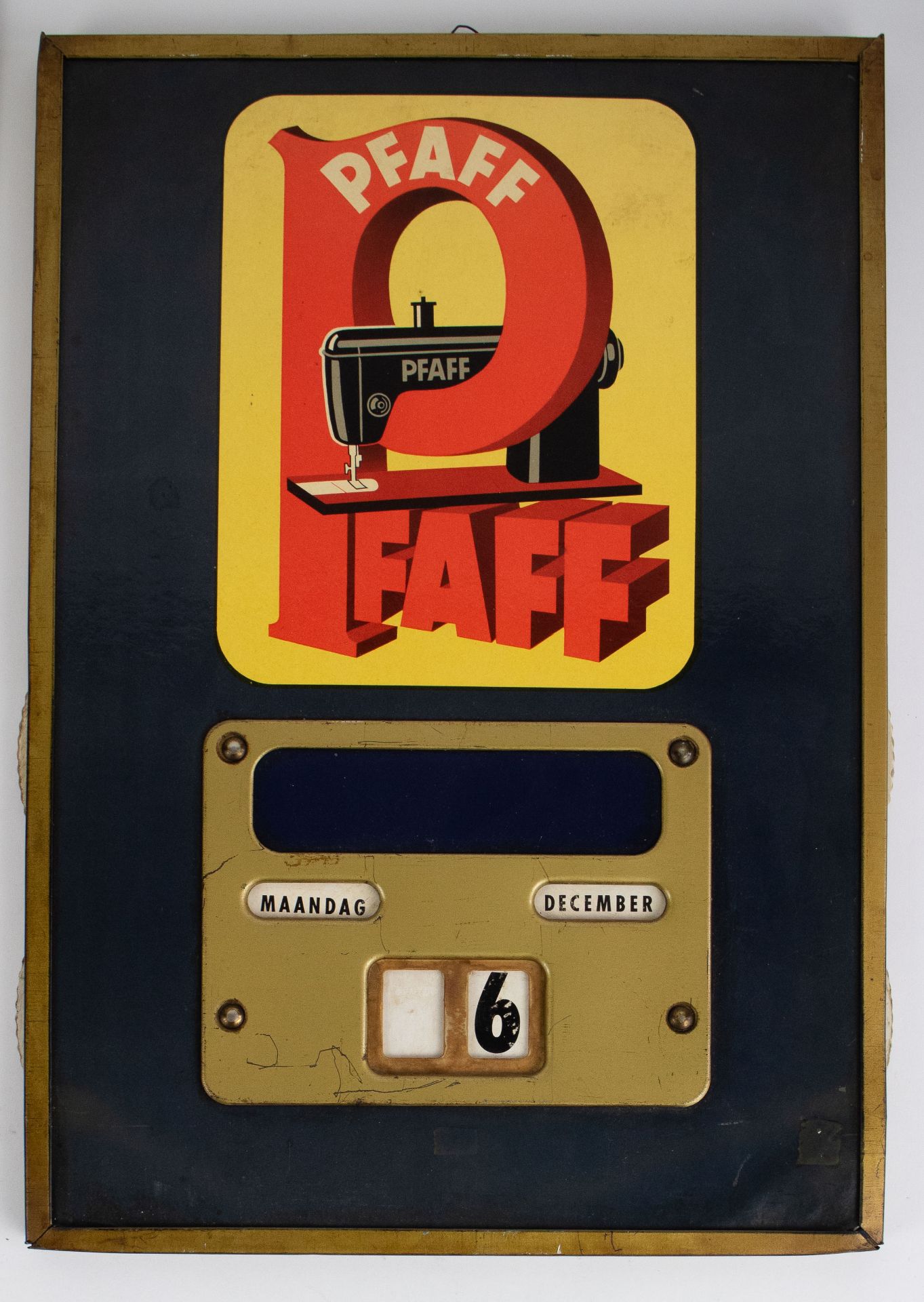 Cardboard kalender PFAFF and metal Lactonic 1958 - Image 3 of 3