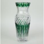 A green crystal Val Saint Lambert vase