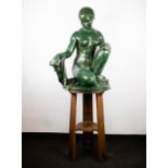 Patinated plaster Nude sculpture