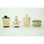 4 snuf bottles (1 ivory)