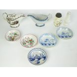 A collection of faience fine 18/19thC