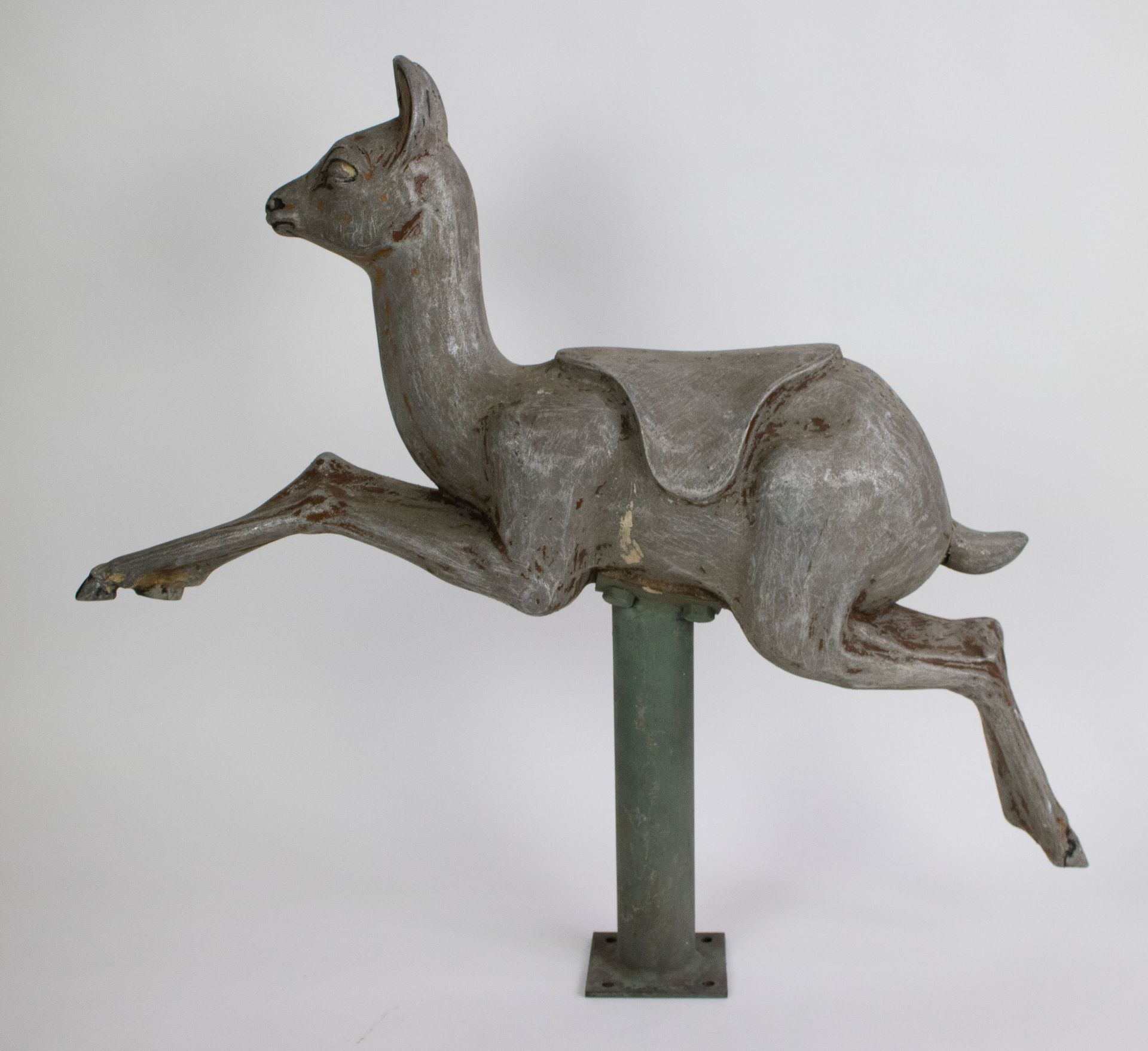 Metal deer and panther fairground moulds