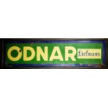 Enamel in wooden frame ODNAR Liefmans 1938