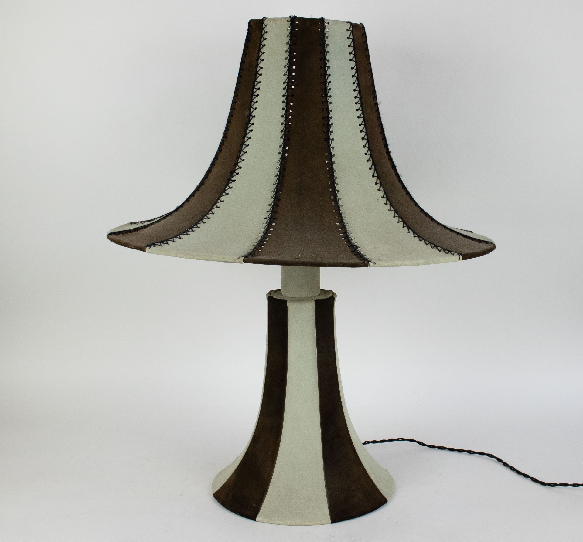 Lamp with animal hides, seventies