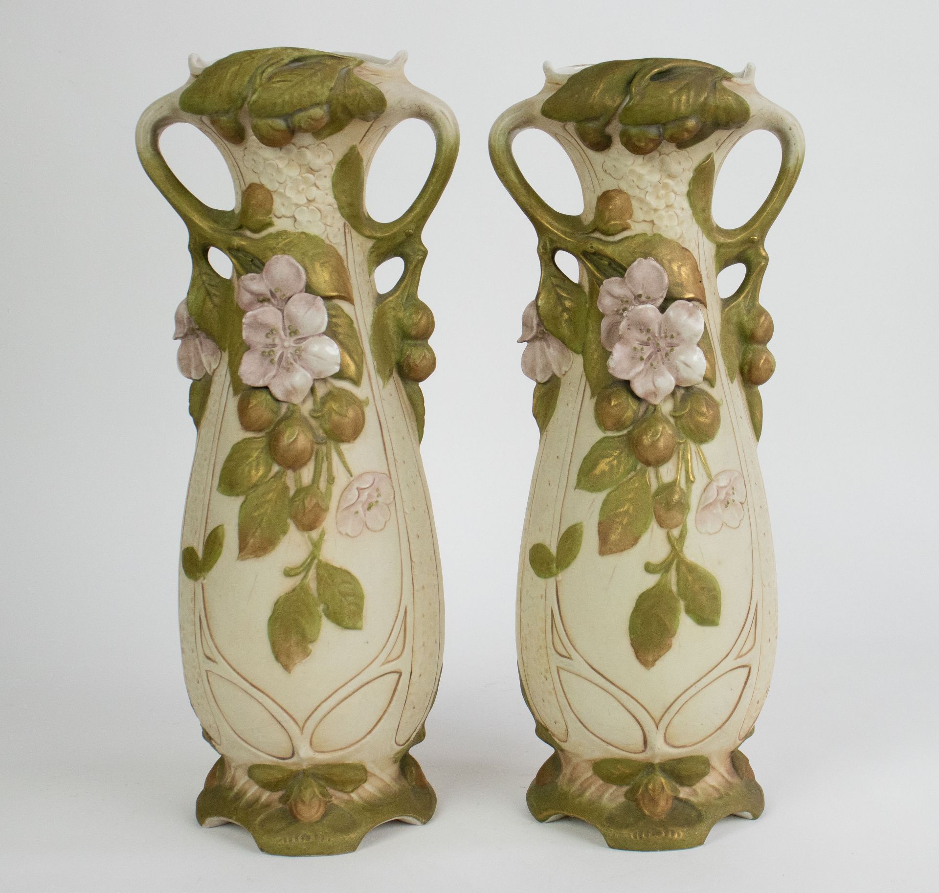 A pair of Royal Dux vases