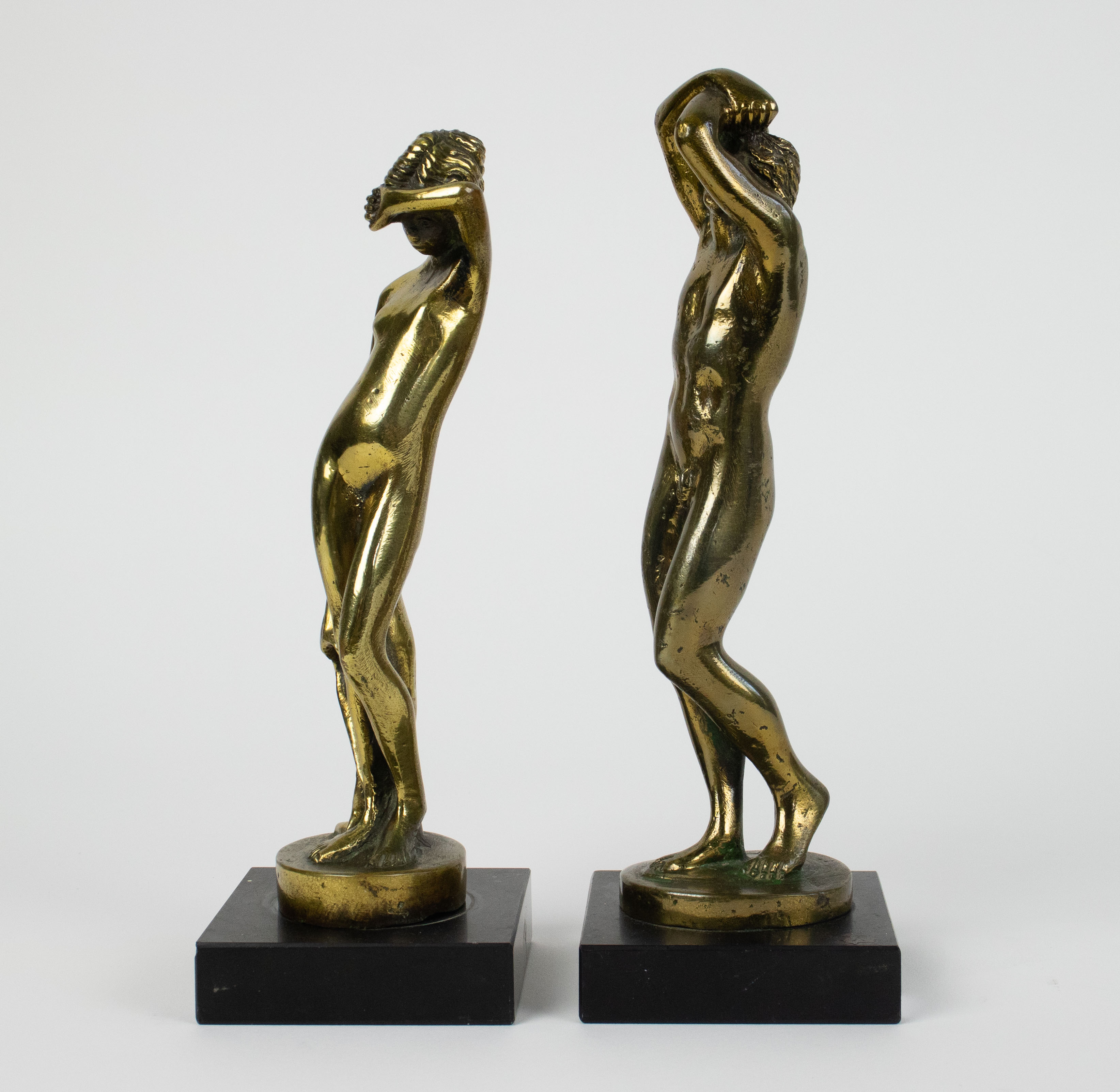 Male and female bronze figures - Image 2 of 4