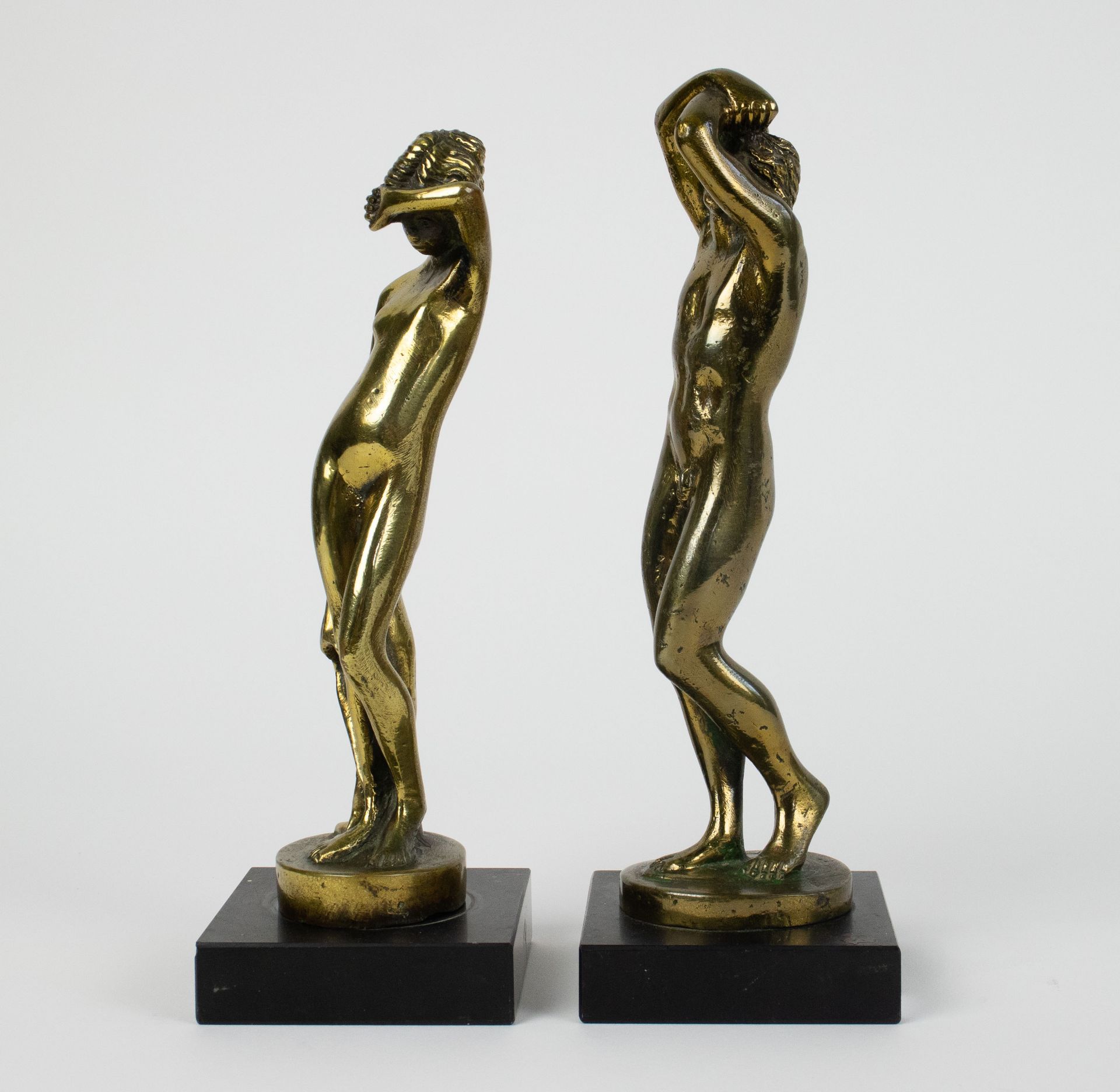 Male and female bronze figures - Image 2 of 4