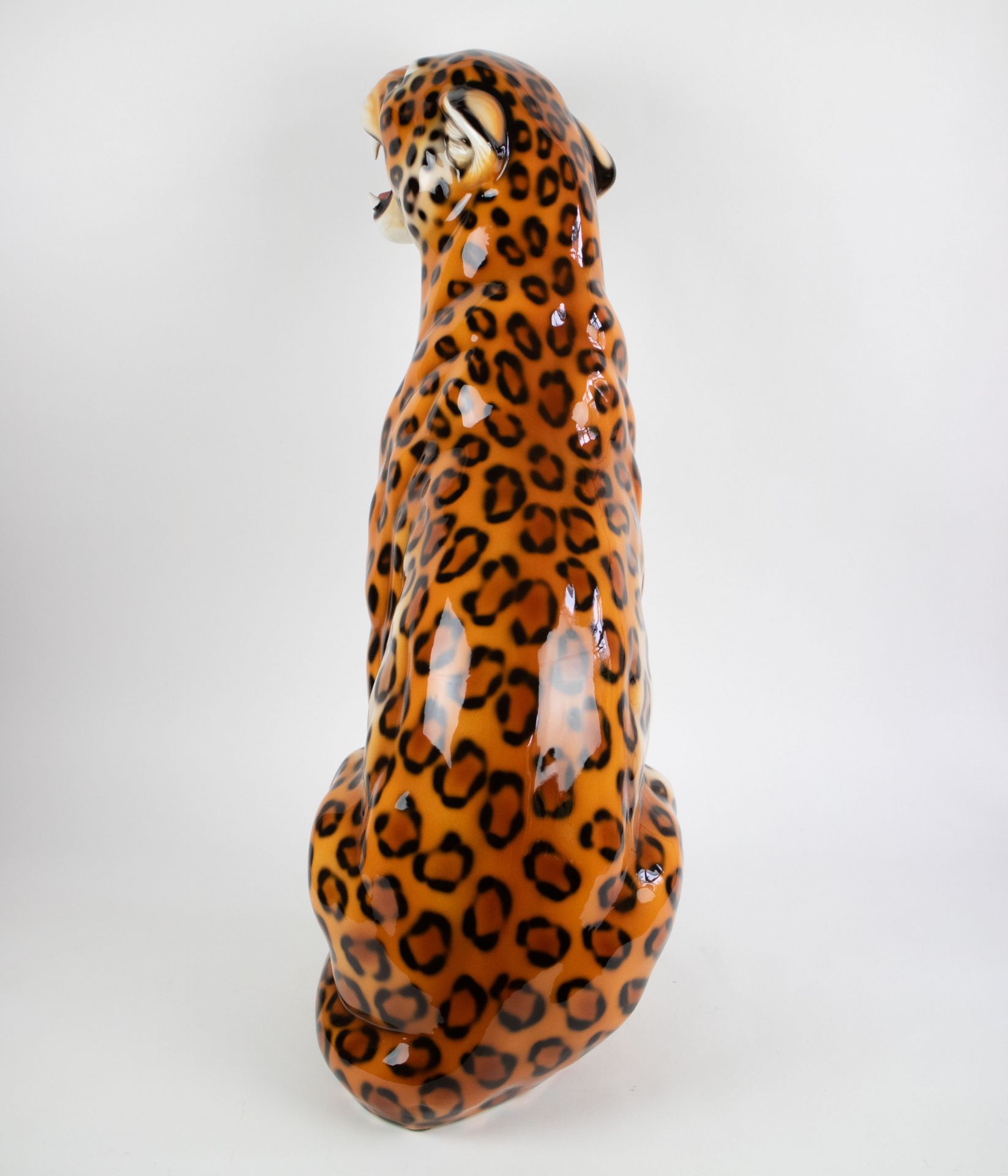 Italian Ceramic sculpture of a leopard - Bild 3 aus 5