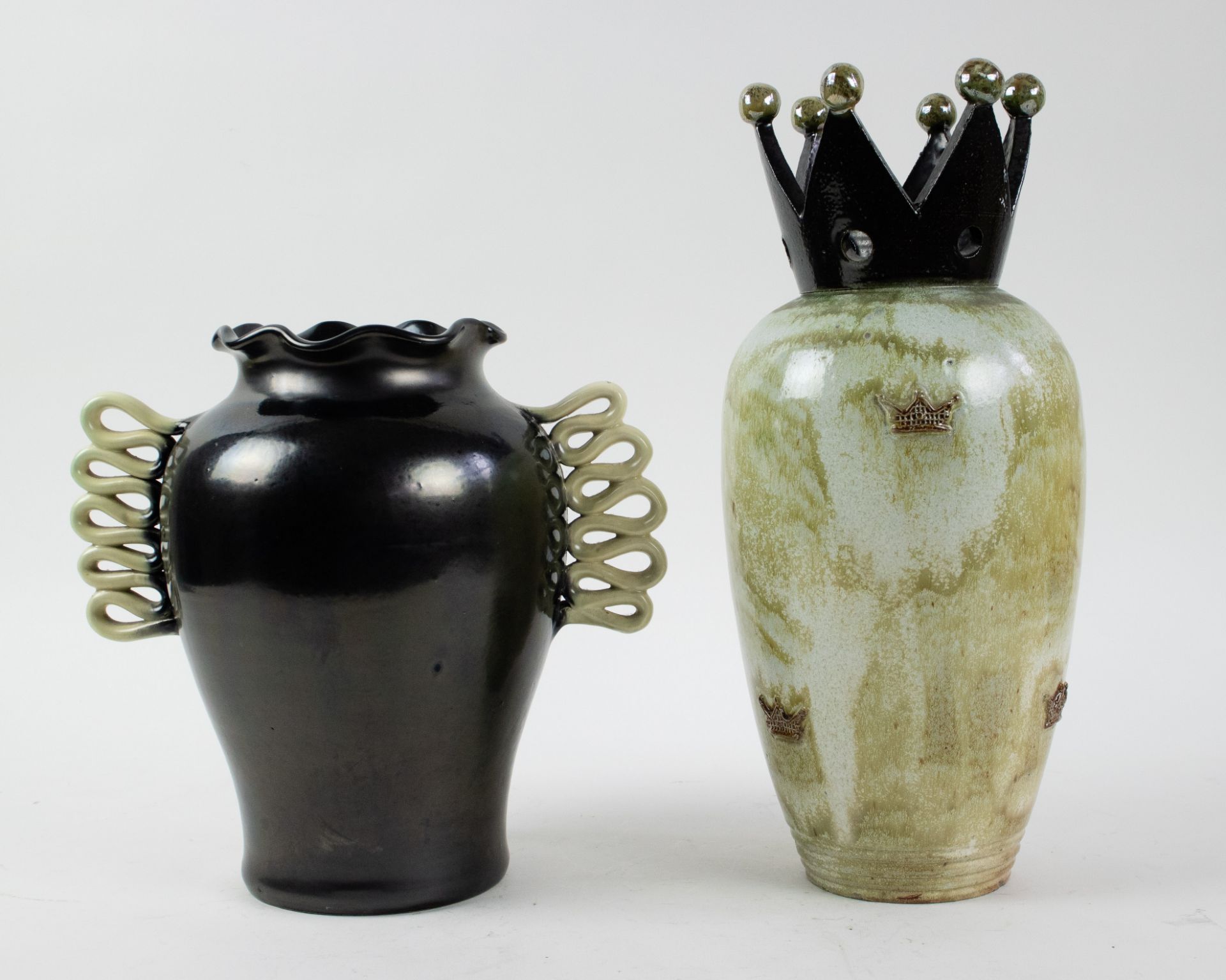 Guerin vase + an Art Deco vase