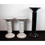 3 marble Pedestals