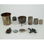 A collection of miscellaneous silver and silvered