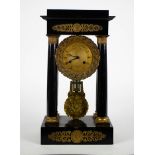 Napoleon III clock in blackened wood