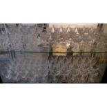 A large collection of Val Saint Lambert crystal glasses