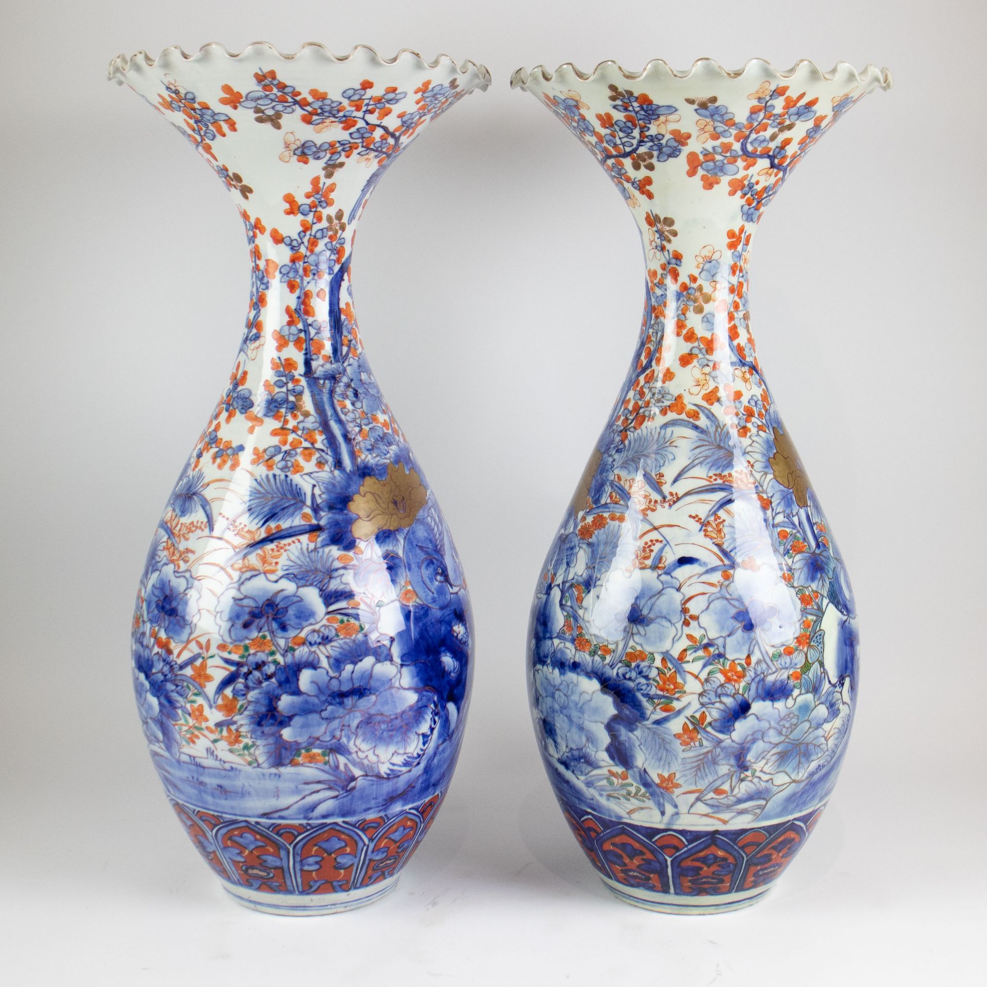 Pair of Japanese collar vases 19th century - Bild 4 aus 6