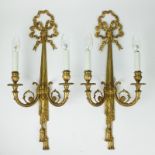 2 gilded bronze Louis Phillipe wall sconces