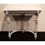White stained console
