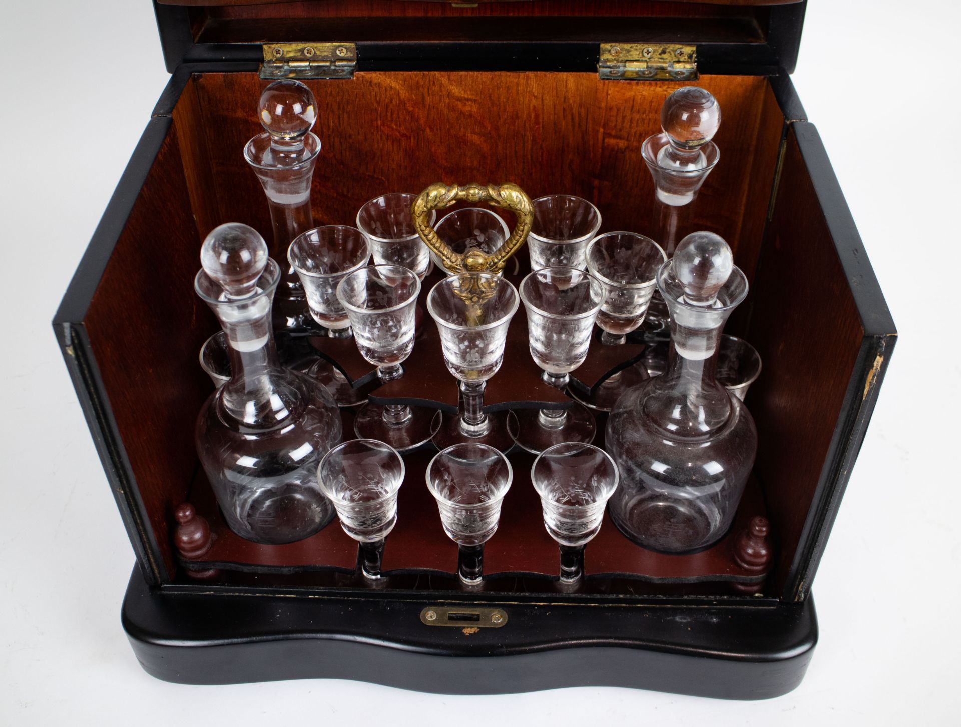 Liqueur case with marquetry, end 19th century - Image 2 of 4