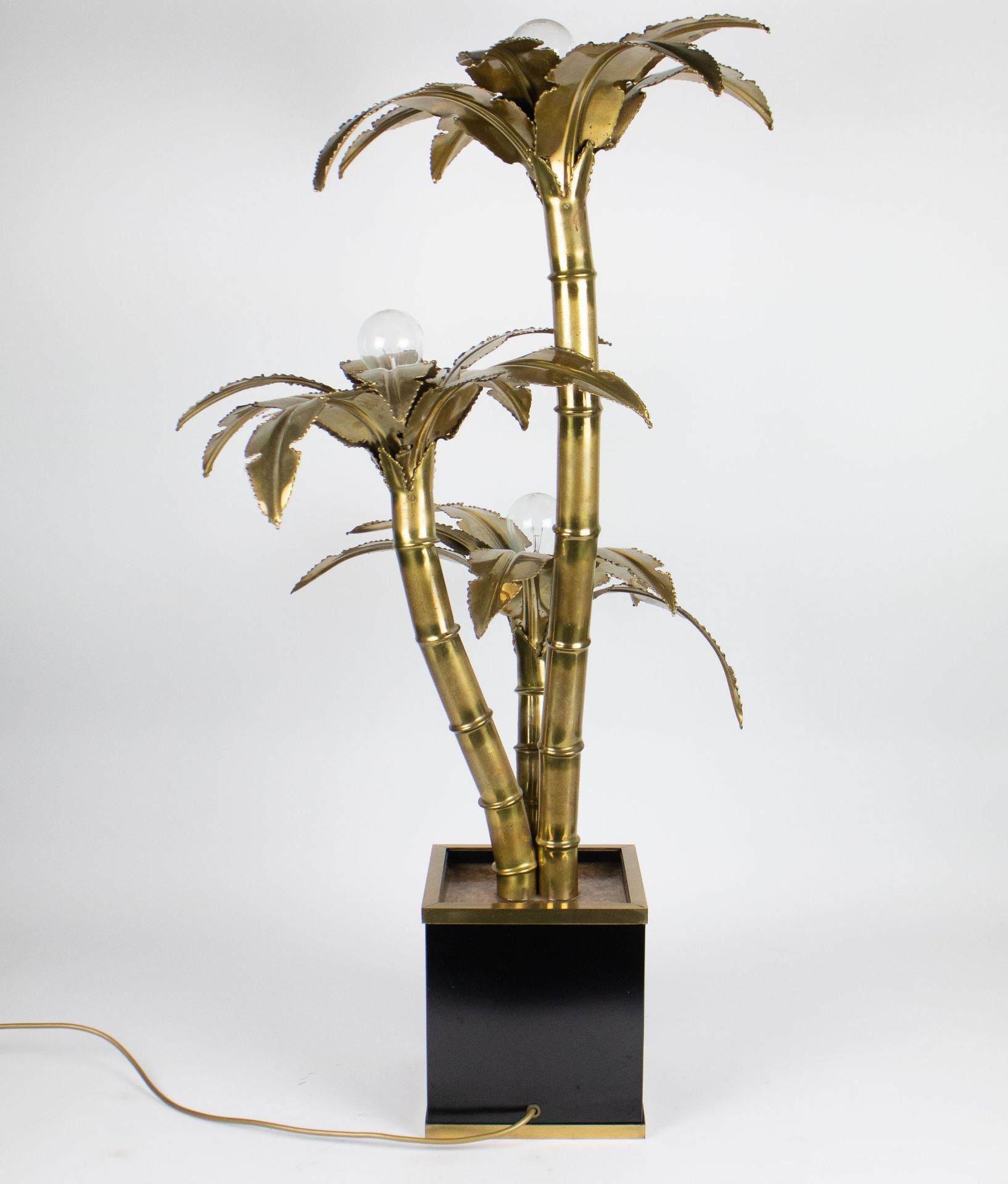 Brass Palm Tree Lamp style Maison Jansens - Image 3 of 5