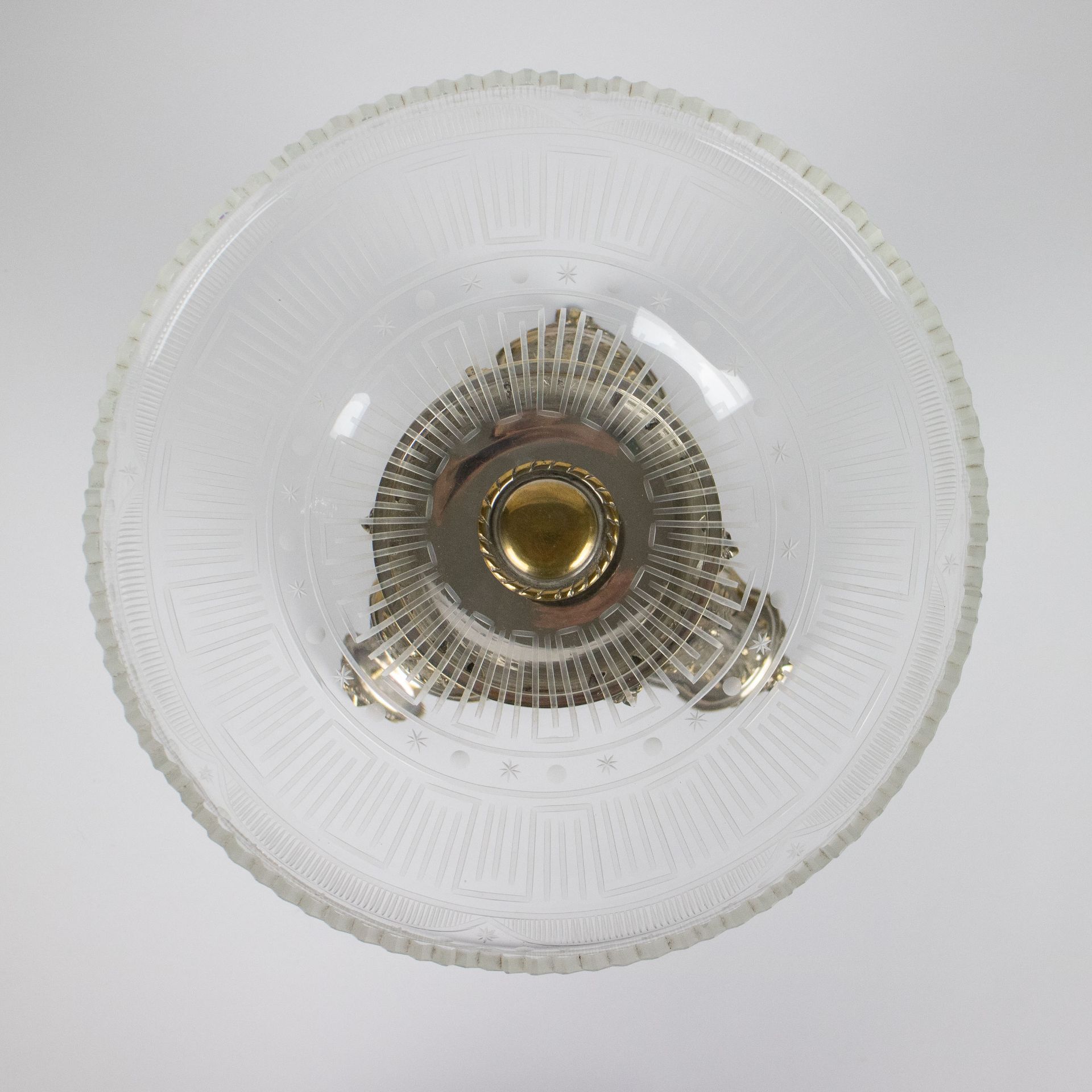 Centerpiece silver plated English with crystal bowl circa 1880 - Image 5 of 6