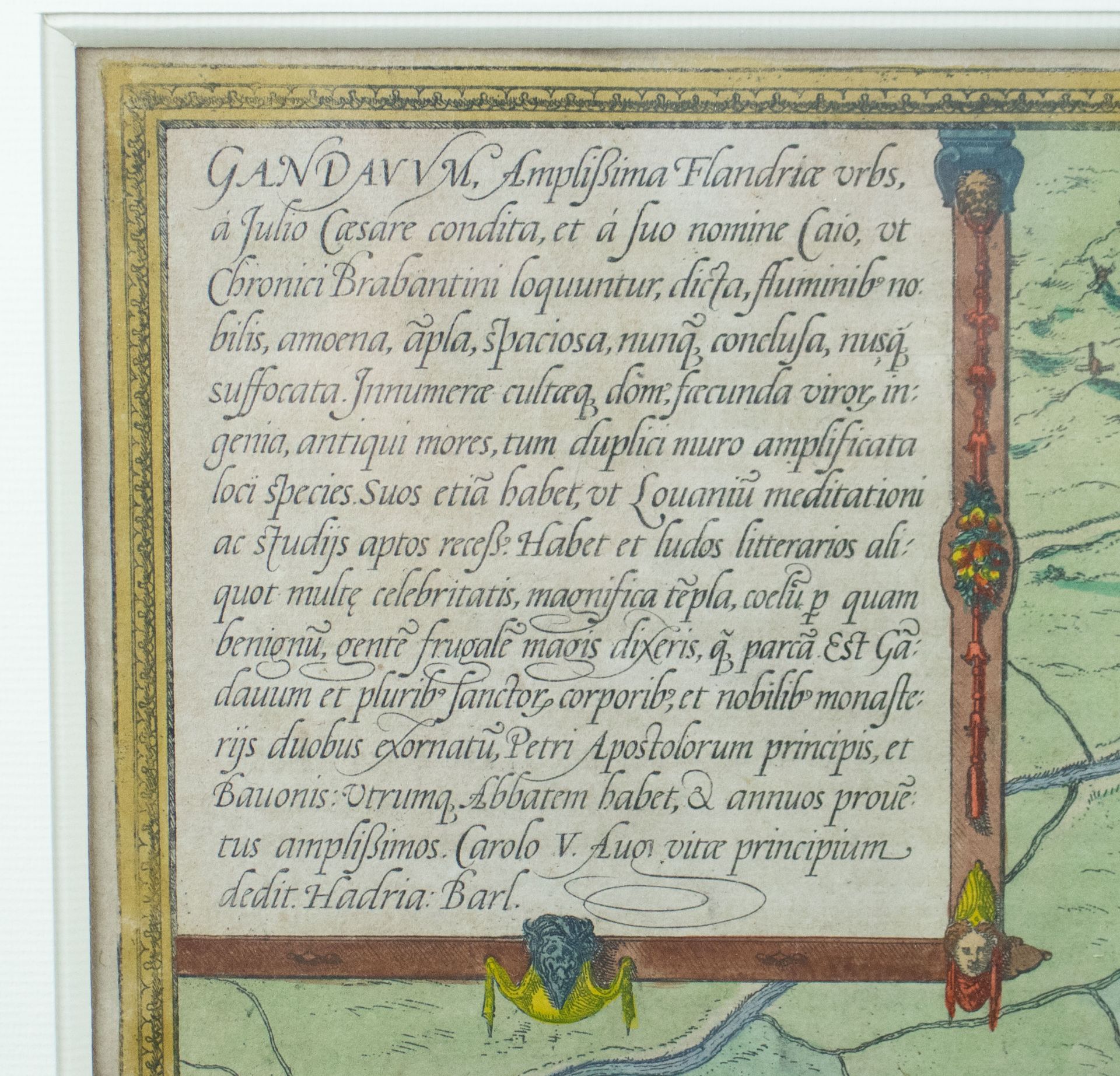 Old chart Ghent Gandavum in 1576. Braun & Hogenberg. - Bild 3 aus 3