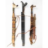 3 Dayak Mandau Swords (Borneo)