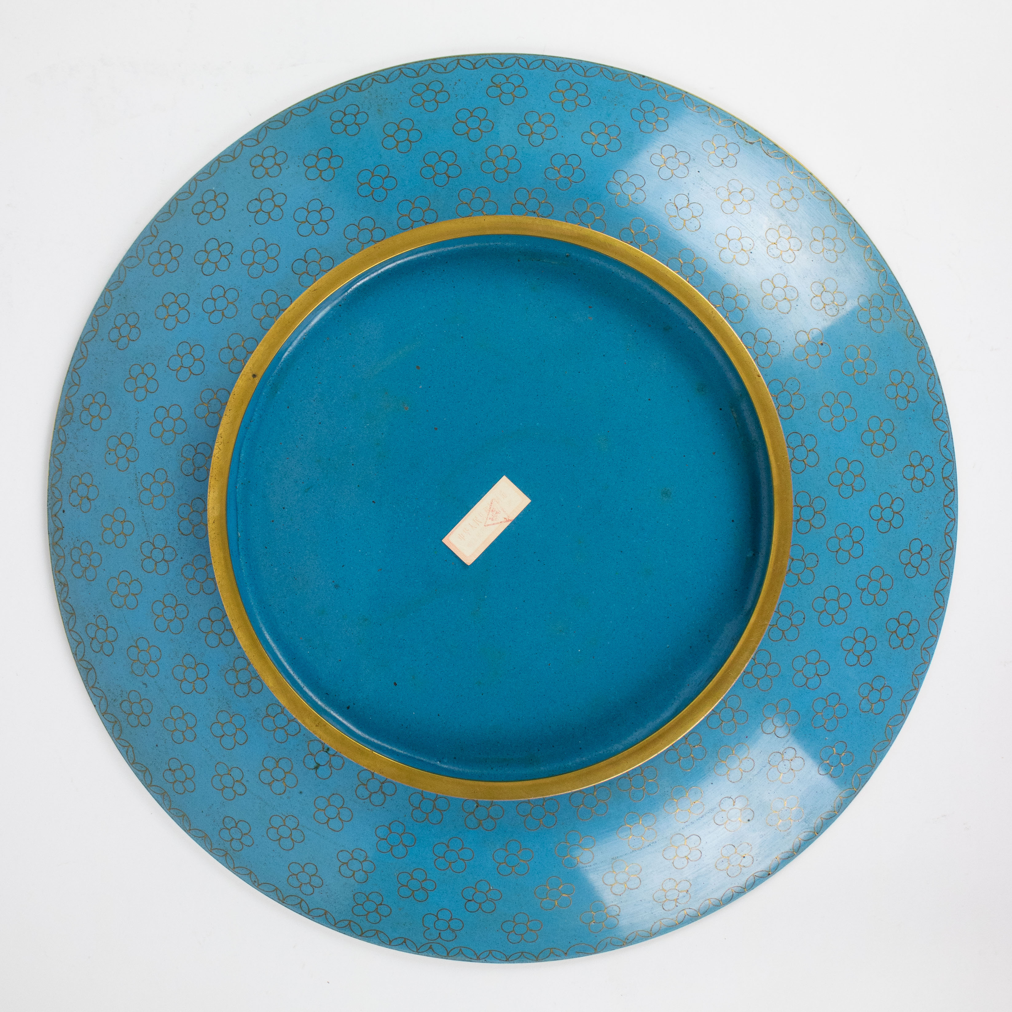 Japanse cloisoné plate with pedestal - Image 3 of 3