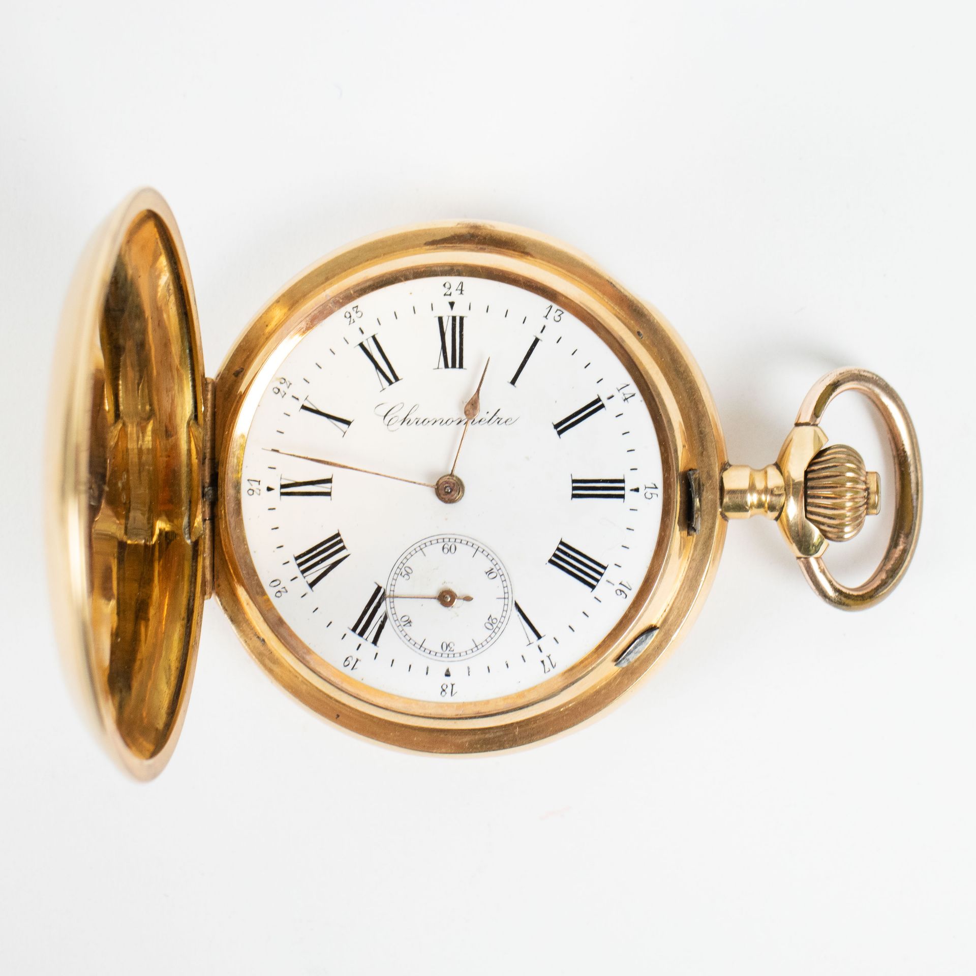 An 18KT gold pocket watch Chronometre