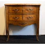 Small commode style Louis XV with marble top