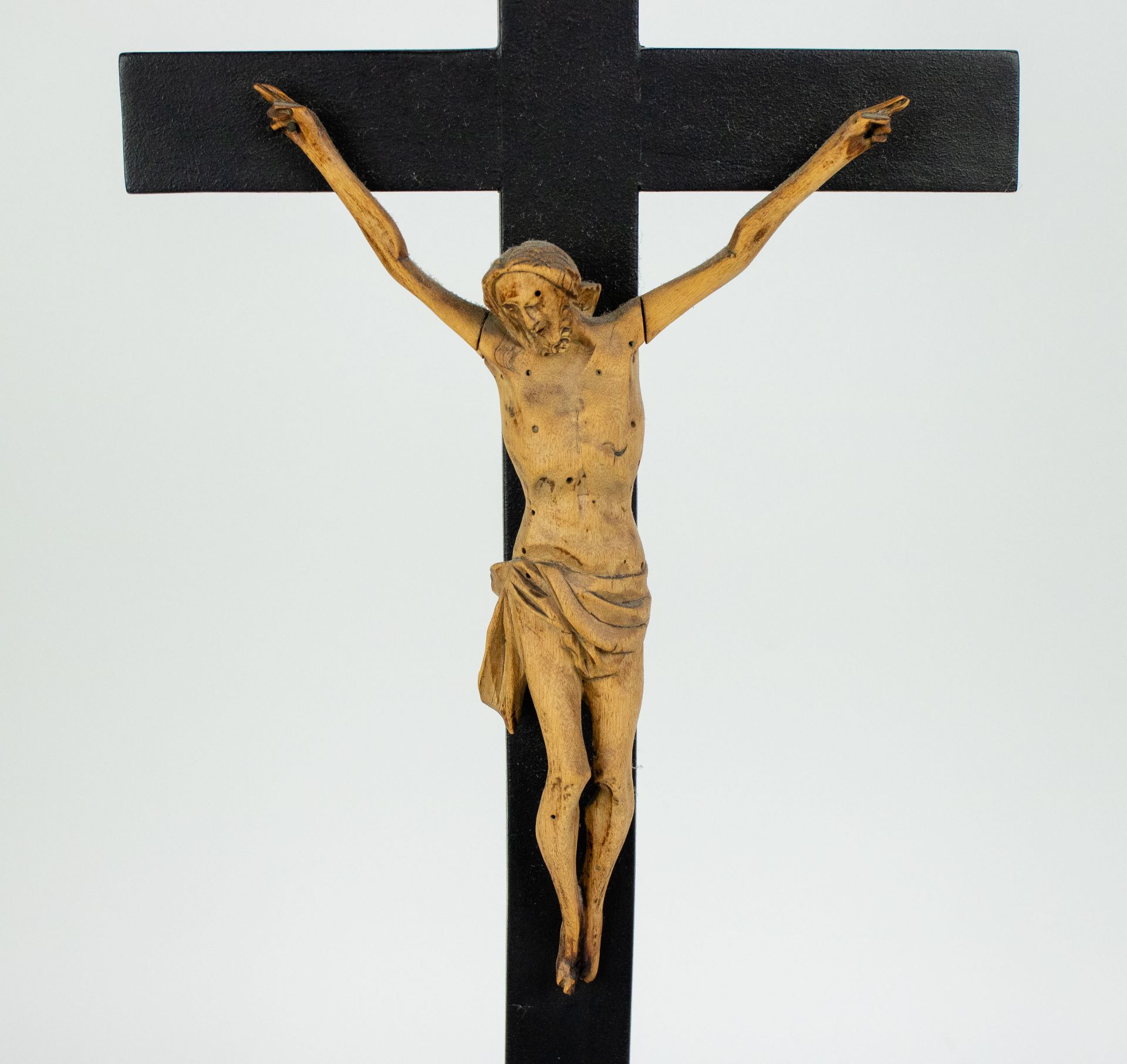 Crucifix with ivory Christ + a boxwood crucifix - Bild 5 aus 5
