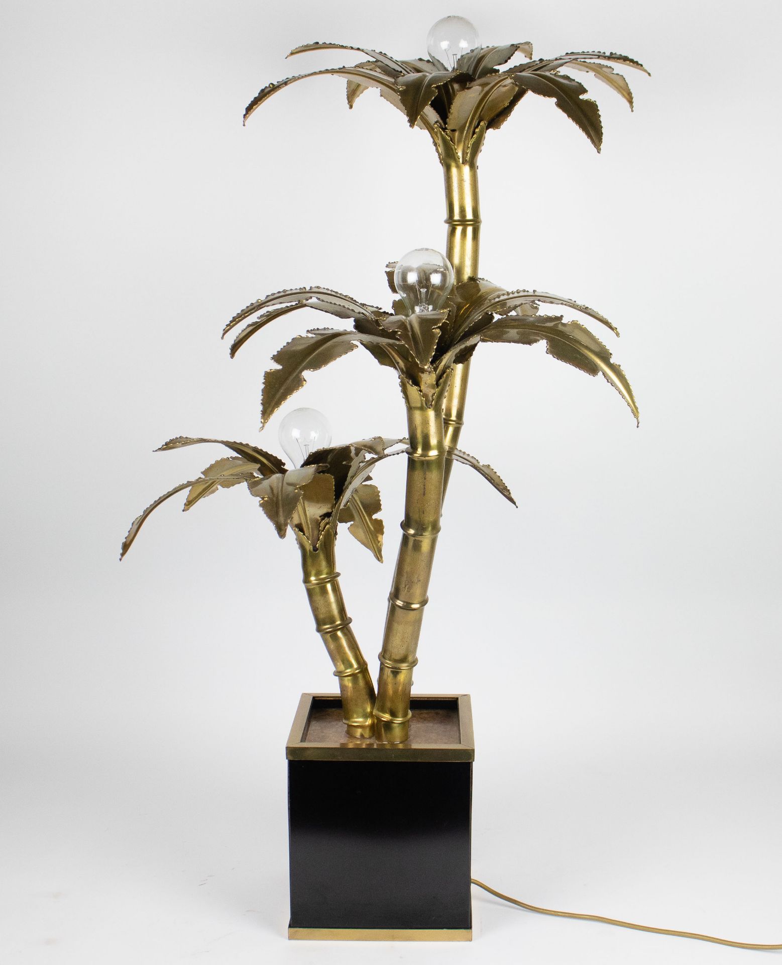 Brass Palm Tree Lamp style Maison Jansens - Image 4 of 5