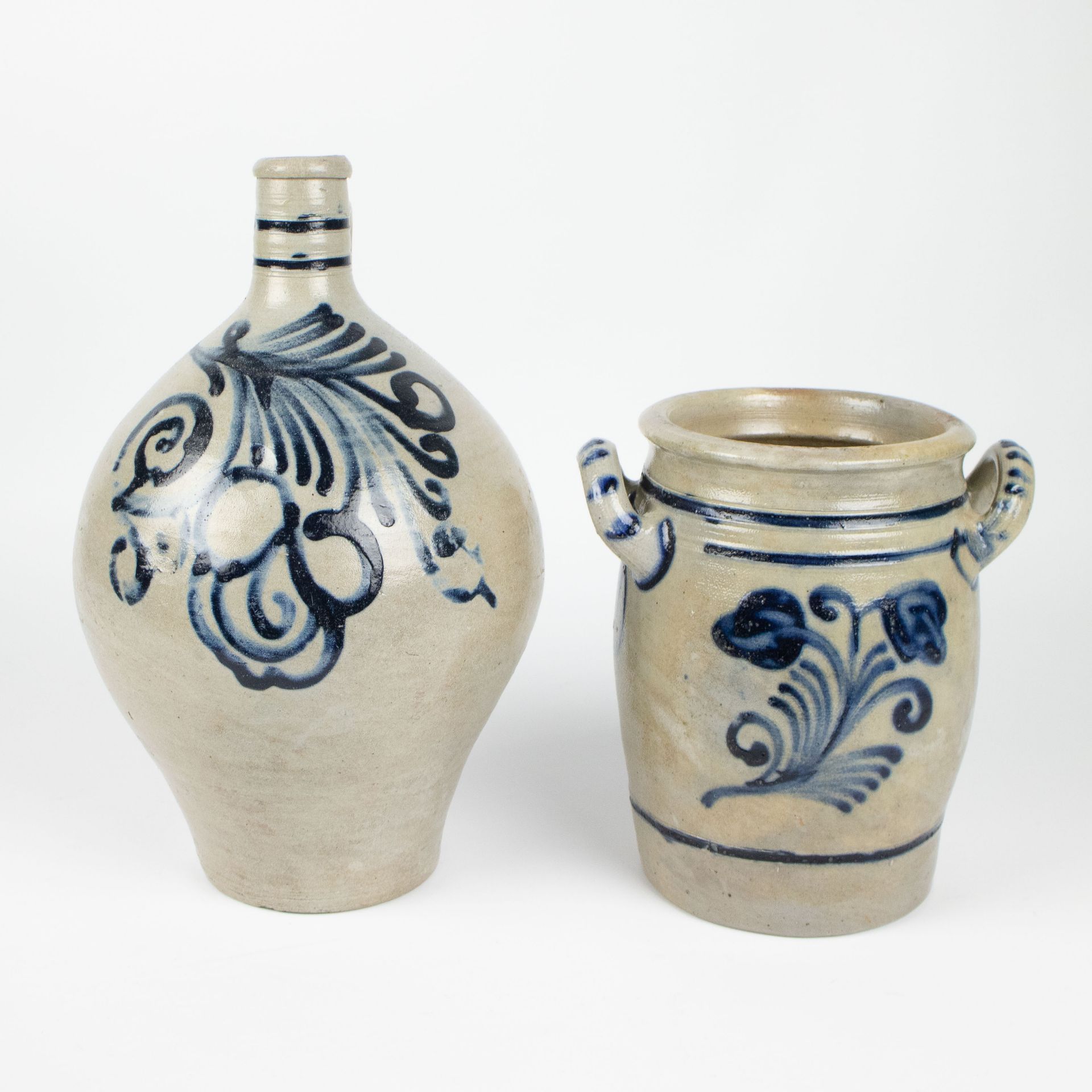 4 earthenware pots grès stoneware 19th century - Bild 4 aus 10