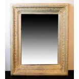 White patinated wooden mirror