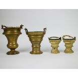 A collection of holy water vessels 19th century