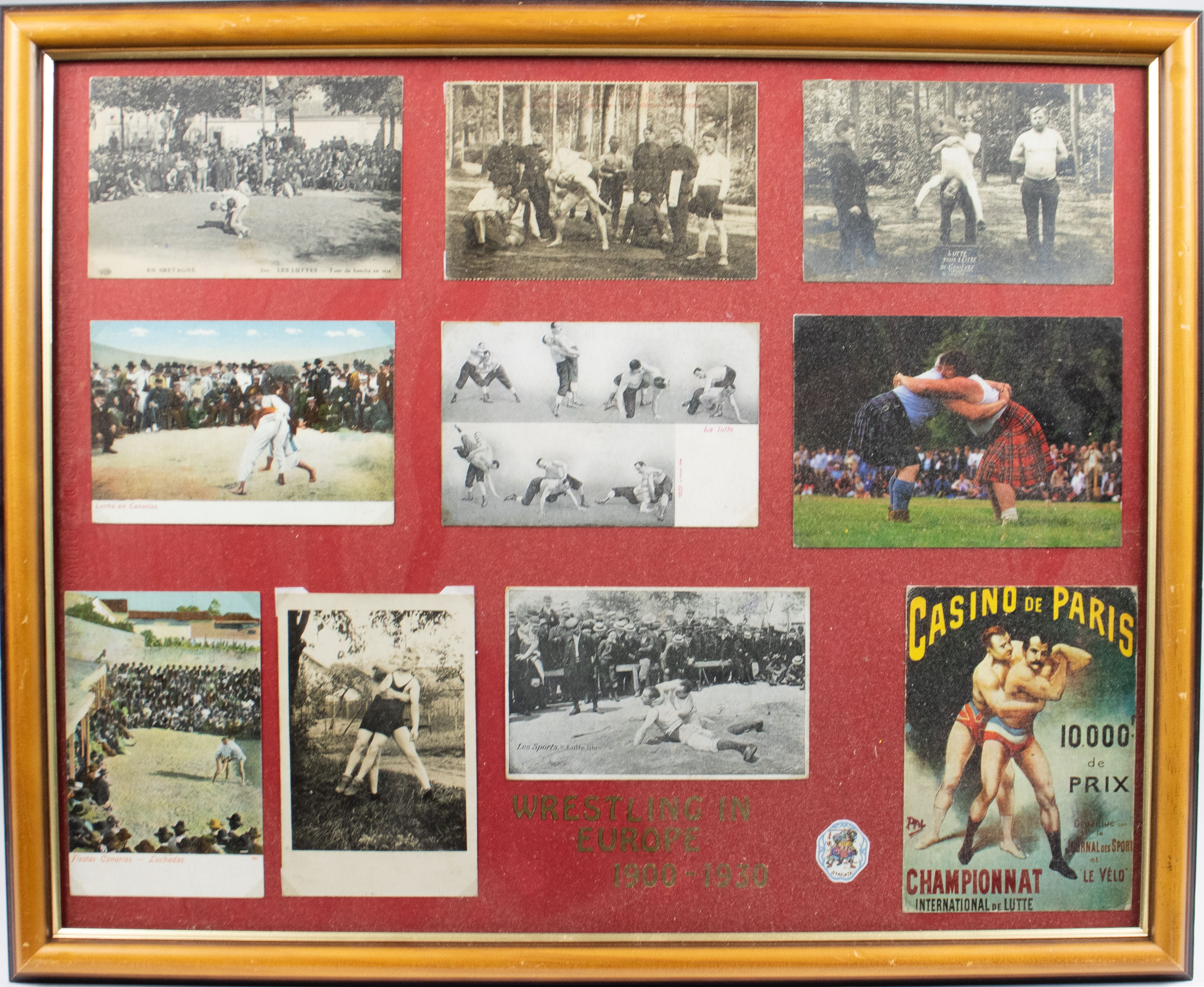 A collection of frames with old postcards and fantasy cards, early 20th century - Image 2 of 8