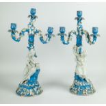 2 porcelain candle sticks Italy