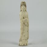 Chinese carved elephant invory figure of Guanyin