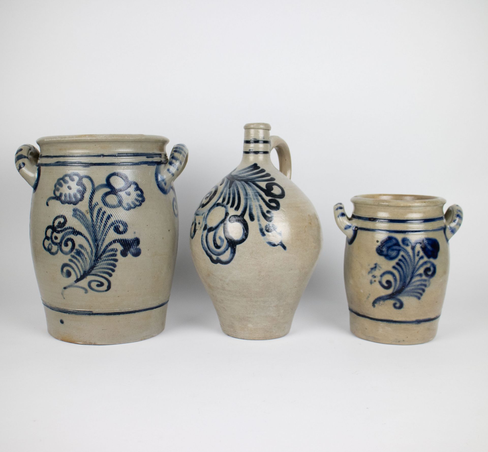 4 earthenware pots grès stoneware 19th century - Bild 2 aus 10