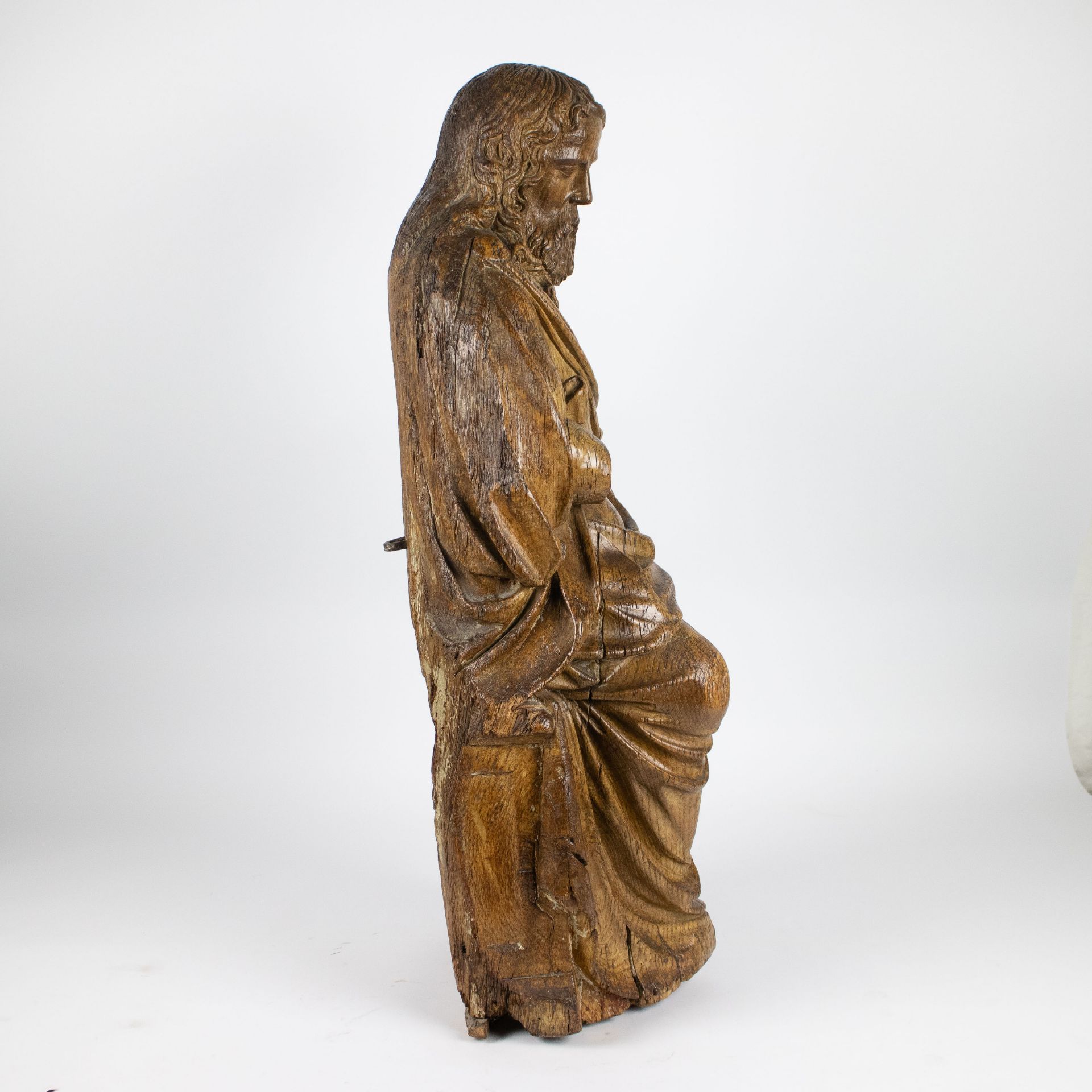 Wooden oak carved Holy figure 16th century - Image 4 of 5