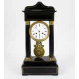 Napoleon III clock in blackened wood