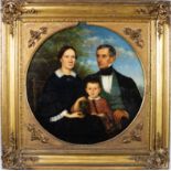 American school 19thC family portrait