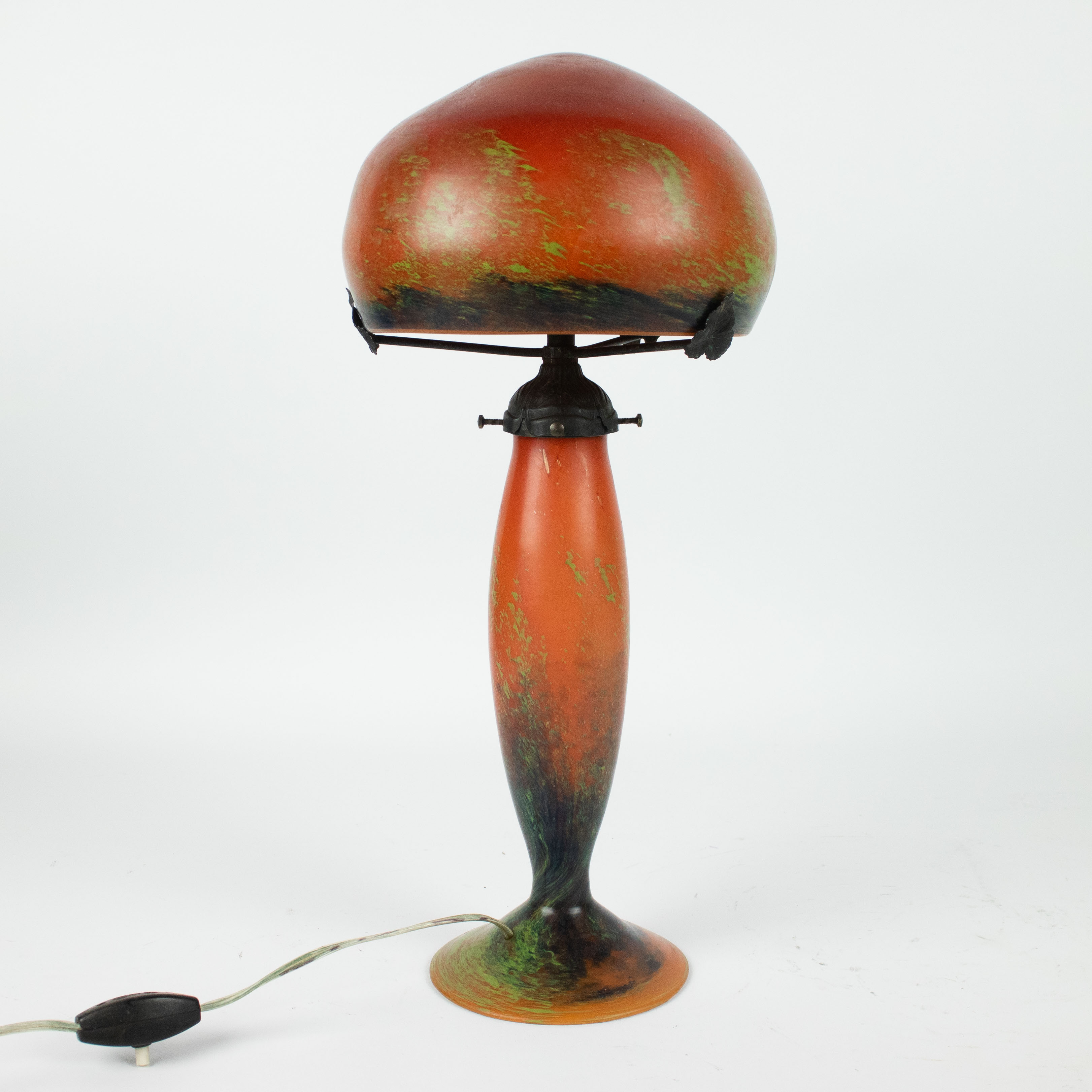 Schneider Le Verre Français Glass Mushroom Table Lamp - Image 4 of 5