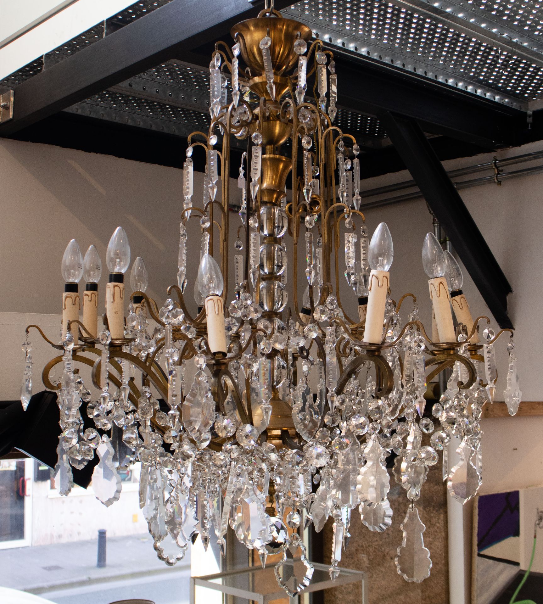 Chandelier with crystals