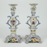 Pair of candlesticks, Rouen, circa 1900, Saint-Valery-sur-Somme