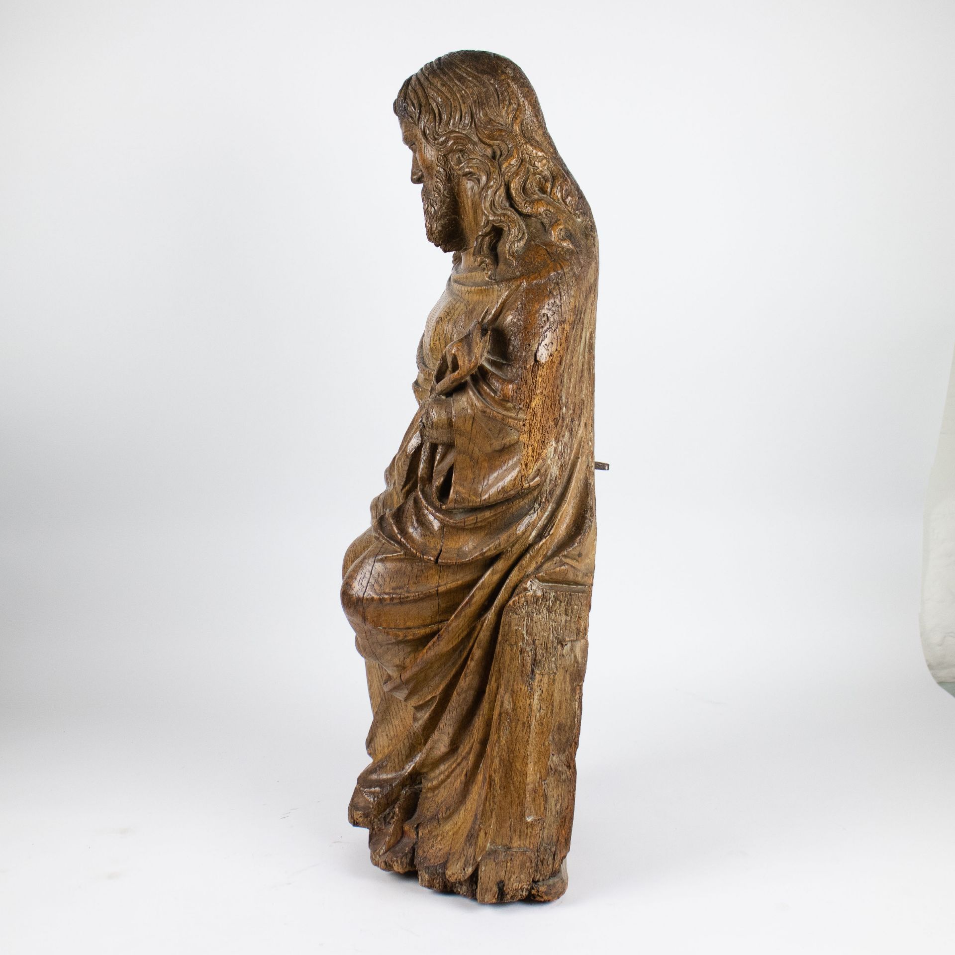 Wooden oak carved Holy figure 16th century - Image 2 of 5